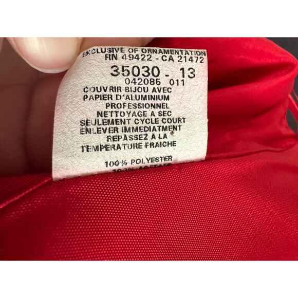 Vintage Y2k Jessica Mcclintock Gunne Sax 2000 Edition Red Prom Slip Dress size 7 - Picture 10 of 12